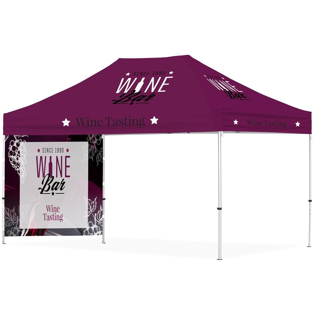 Ovation Sublimated Gazebo 4.5m X 3m - 1 Short Full-Wall Skin-4.5m x 3m Sublimated Gazebos-Banners and Flags-Gift Wrap Shop