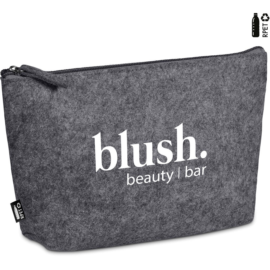 Okiyo Kesho Recycled PET Felt Mini Cosmetic Bag | Toiletry and Cosmetic Bags | Custom Branded Promotional Bags | Giftwrap Shop