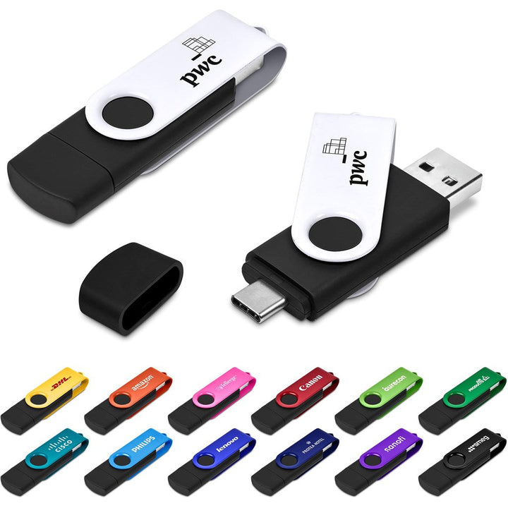 Shuffle Gyro Black Flash Drive – 8GB | Memory Sticks | Custom-Branded Promotional Gifts | Giftwrap Shop