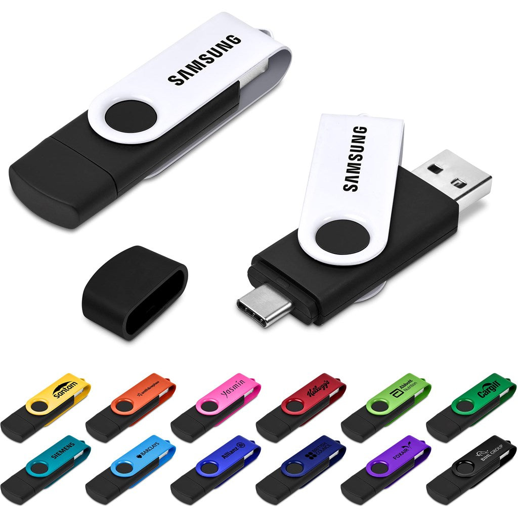 Shuffle Gyro Black Flash Drive – 32GB | Memory Sticks | Custom-Branded Promotional Gifts | Giftwrap Shop