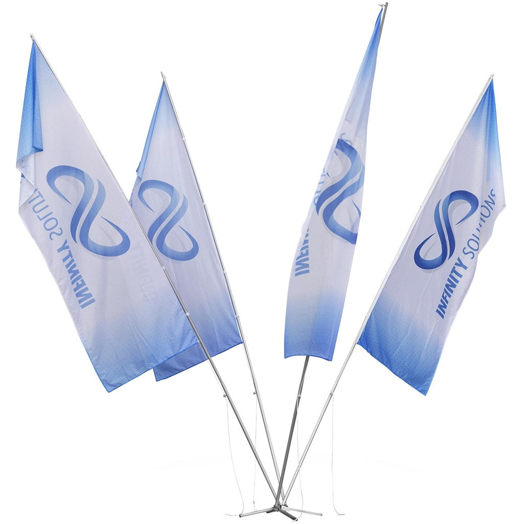 Champion 4 Flag Fountain 5m Medium (1m x 3m flags)-Flag Fountains-Banners and Flags-Gift Wrap Shop