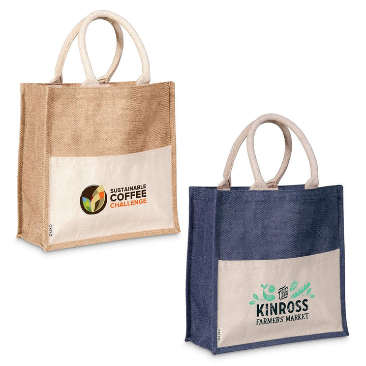 Okiyo Kachi Jute & Cotton Tote-Eco-Friendly Bags | Custom-branded & Personalised Bags | Giftwrap Shop