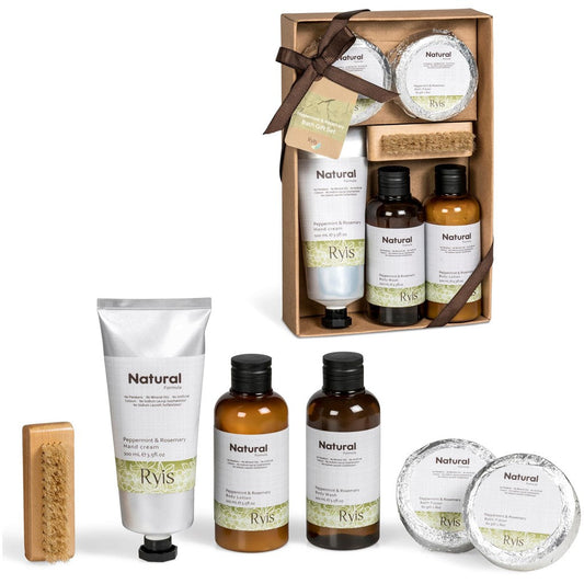Ryis Peppermint & Rosemary Bath Set | Pamper Gifts | Custom branded & personalised promotional gifts | Gift Wrap Shop