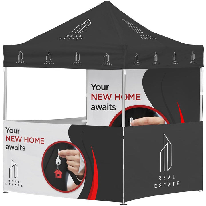 Ovation Sublimated Gazebo 2m X 2m Petite Frame - 3 Half-Wall Skins - 1 Full Wall Skin-2m x 2m Sublimated Gazebos - Petite Frame-Banners and Flags-Gift Wrap Shop