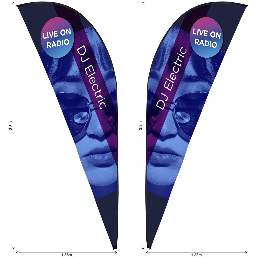 Legend 3m Sublimated Sharkfin Double-Sided Flying Banner Skin (Excludes Hardware)