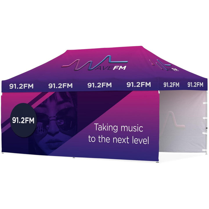 Ovation Sublimated Gazebo 6m X 3m - 2 Long Full-Wall Skins-6m x 3m Sublimated Gazebos-Banners and Flags-Gift Wrap Shop