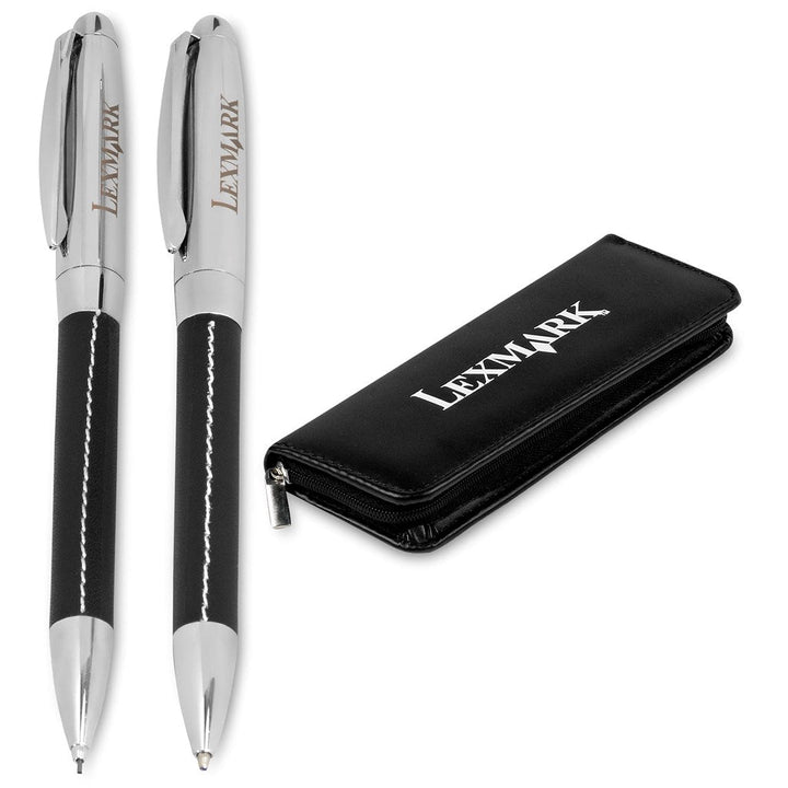 Charisma Ball Pen & Pencil Set - Black