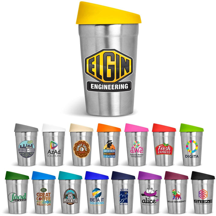 Kooshty Go-Jo Stainless Steel & Plastic Double-Wall Tumbler - 350ml | Metal Drinkware | Custom branded promotional items | Giftwrap Shop