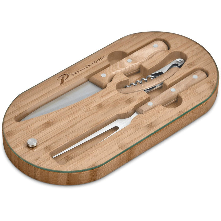 Okiyo Suraisu Bamboo Food & Wine Set-Barware & Dining Accessories-corporate gift ideas for employees-branded corporate gifts | corporate gifts south africa | Just Brand