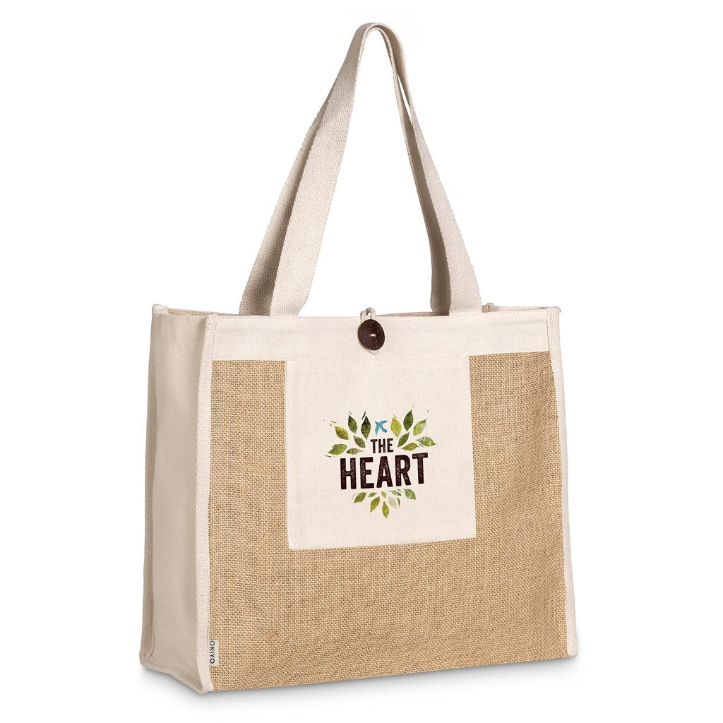 Okiyo Hikari Jute & Cotton Tote-Eco-Friendly Bags | Custom-branded & Personalised Bags | Giftwrap Shop