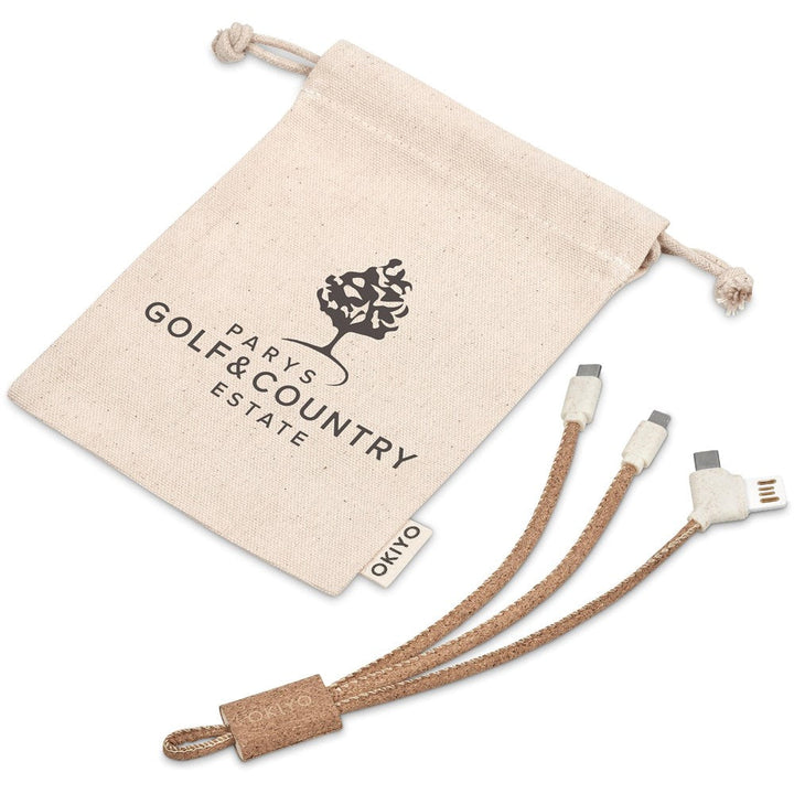 Okiyo Soshin Cork Tri-Cable | Giftwrap Shop