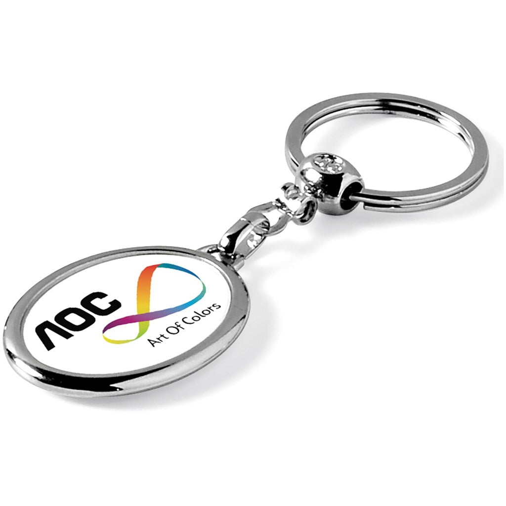 Altitude Ovalicious Dual-Dome Keyholder | Metal Keyholders | Custom branded & personalised corporate gifts | Gift Wrap Shop