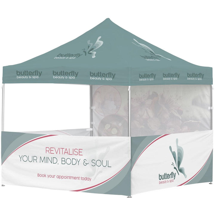 Ovation Sublimated Gazebo 3m X 3m - 3 Half-Wall Skins - 1 Full-Wall Skin-3m x 3m Sublimated Gazebos-Banners and Flags-Gift Wrap Shop