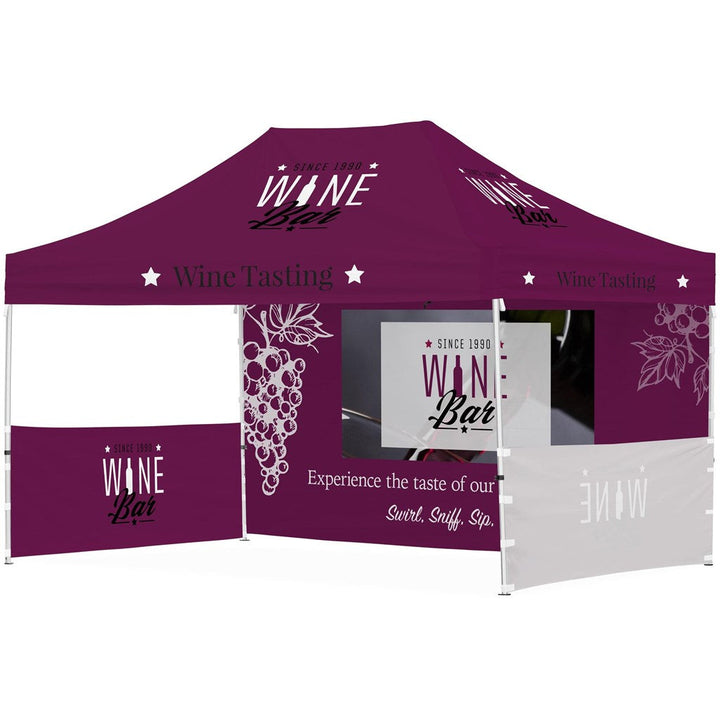 Ovation Sublimated Gazebo 4.5m X 3m - 1 Long Full-Wall Skin - 2 Short Half-Wall Skins-4.5m x 3m Sublimated Gazebos-Banners and Flags-Gift Wrap Shop