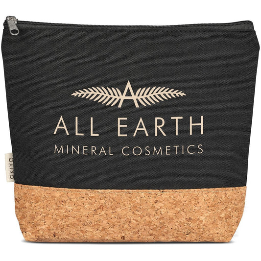 Okiyo Koruku Cork & Cotton Cosmetic Bag-Custom-branded & Personalised-Cosmetic Bags-Just Brand