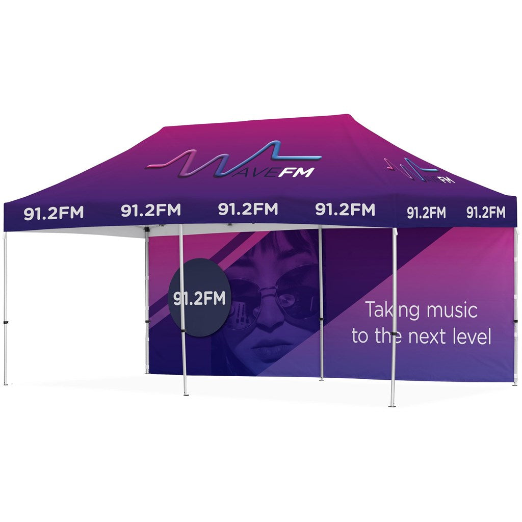 Ovation Sublimated Gazebo 6m X 3m - 1 Long Full-Wall Skin-6m x 3m Sublimated Gazebos-Banners and Flags-Gift Wrap Shop