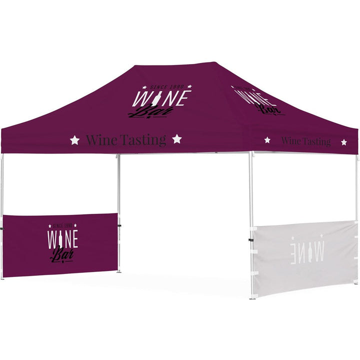 Ovation Sublimated Gazebo 4.5m X 3m - 2 Short Half-Wall Skins-4.5m x 3m Sublimated Gazebos-Banners and Flags-Gift Wrap Shop