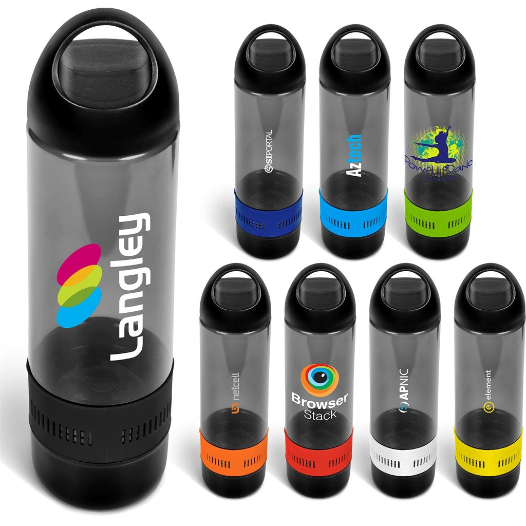 Bandit Plastic Water Bottle & Bluetooth Speaker - 500ml | Plastic Drinkware | Custom Branded & personalised promotional products | Giftwrap Shop