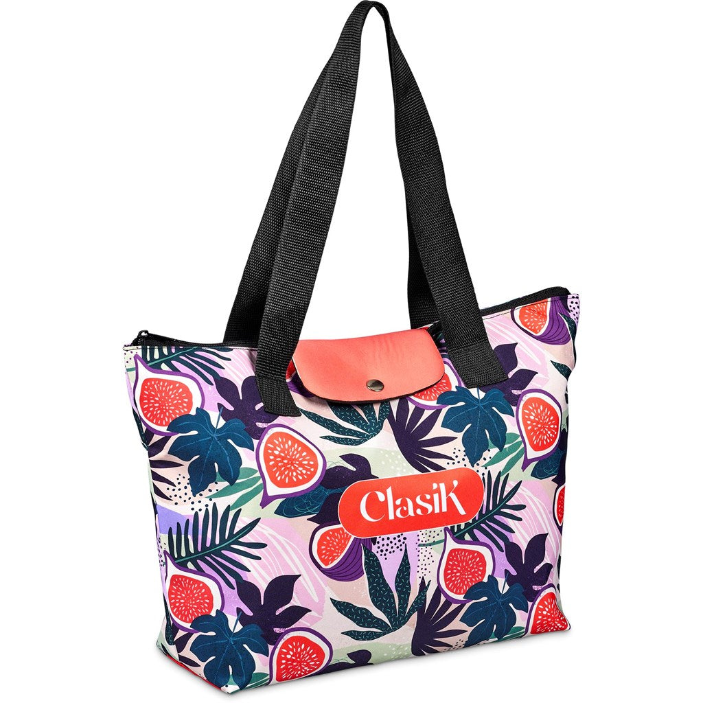 Pre-Production Sample Hoppla Rosebank Polyester Roll-Up Tote Bag-Custom Shopper and Tote Bags | Custom-branded & Personalised Bags | Giftwrap Shop