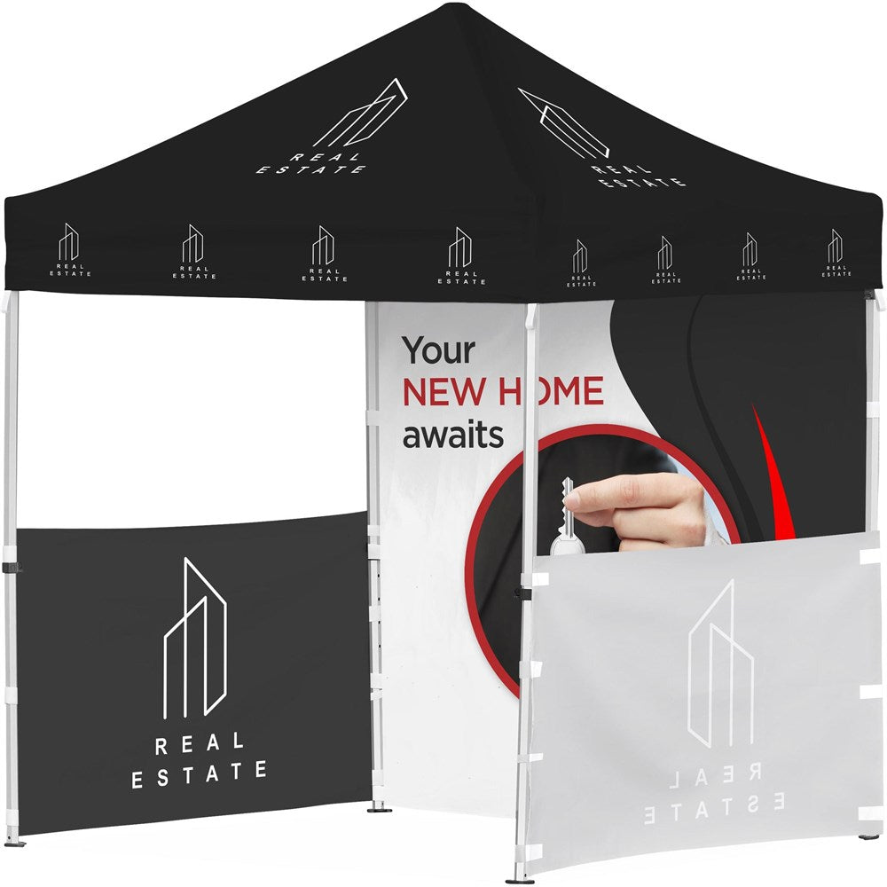 Ovation Sublimated Gazebo 2m X 2m Petite Frame - 2 Half-Wall Skins - 1 Full-Wall Skin