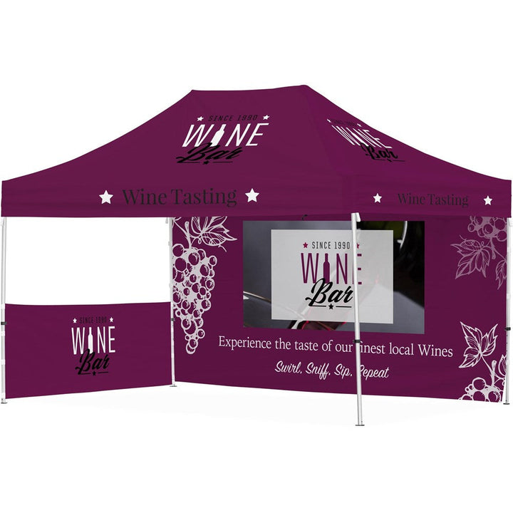 Ovation Sublimated Gazebo 4.5m X 3m - 1 Short Half-Wall Skin - 1 Long Full-Wall Skin-4.5m x 3m Sublimated Gazebos-Banners and Flags-Gift Wrap Shop