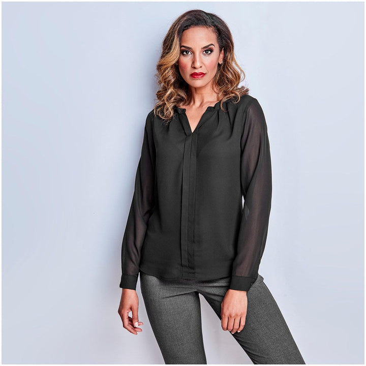 Ladies Long Sleeve Zenobia Blouse | Lounge Shirts | Corporate clothing | Gift Wrap Shop