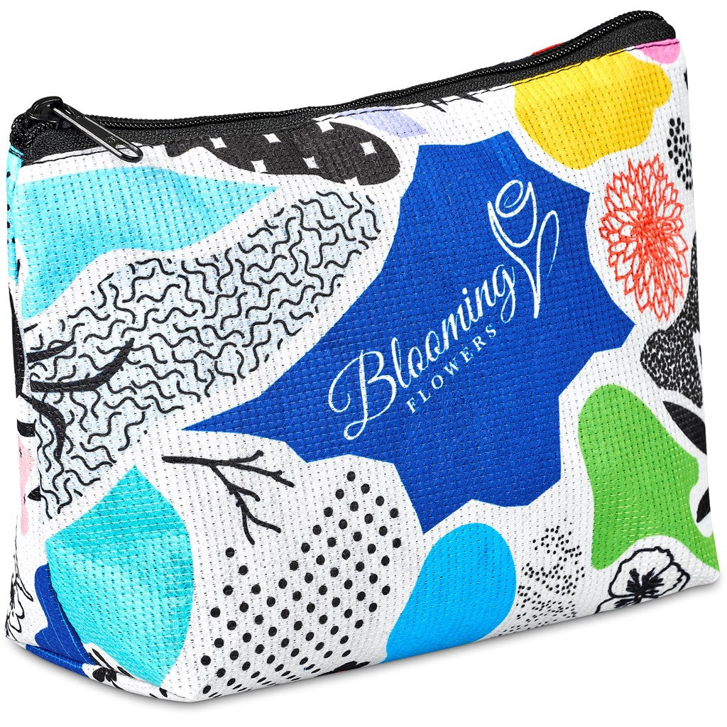 Pre-Printed Sample Hoppla Leanne RPET Stitch-Bond Midi Toiletry Bag-Custom Toiletry and Cosmetic Bags-Gift Wrap Shop