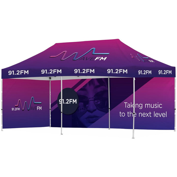 Ovation Sublimated Gazebo 6m X 3m - 1 Long Full-Wall Skin - 1 Short Full-Wall Skin-6m x 3m Sublimated Gazebos-Banners and Flags-Gift Wrap Shop