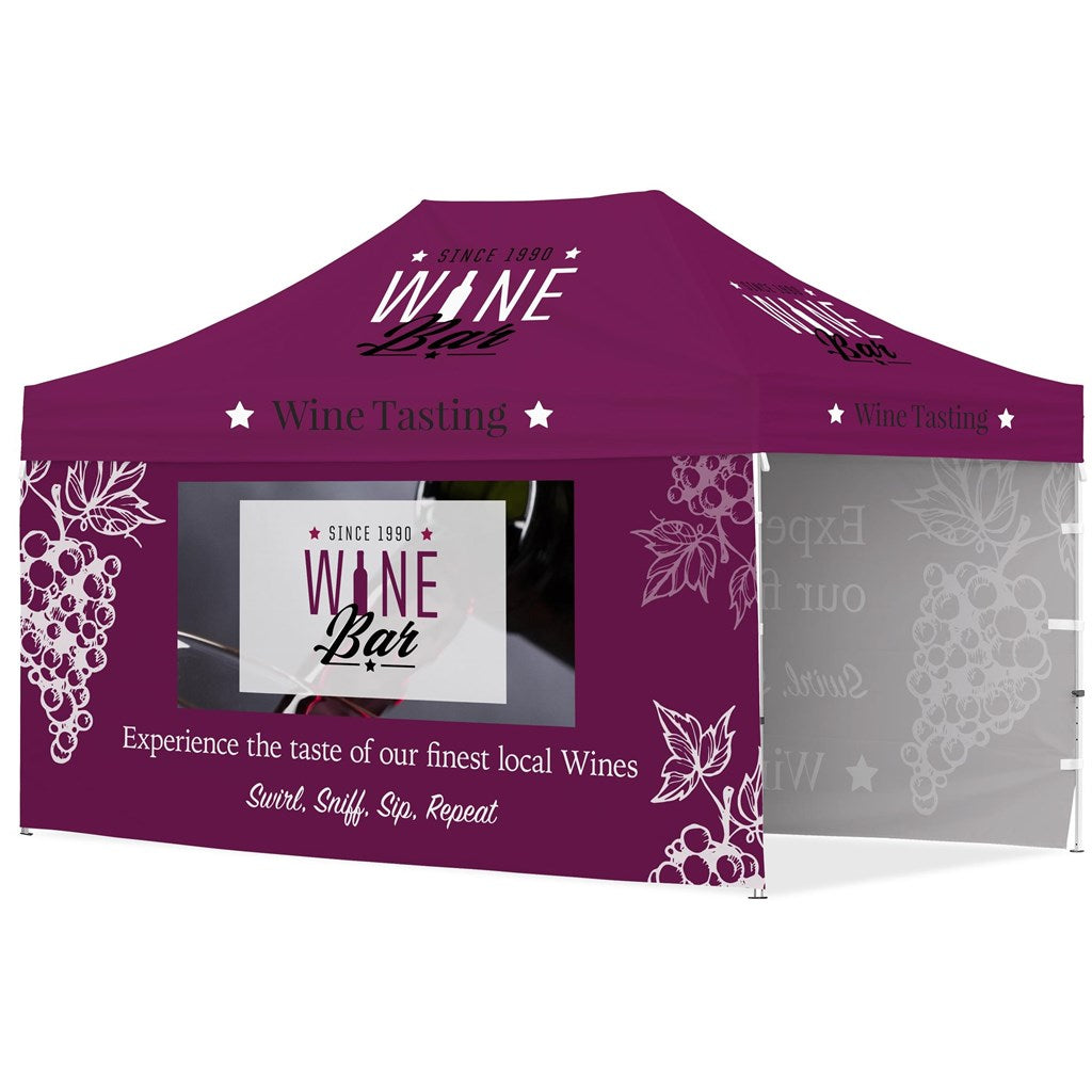 Ovation Sublimated Gazebo 4.5m X 3m - 2 Long Full-Wall Skins-4.5m x 3m Sublimated Gazebos-Banners and Flags-Gift Wrap Shop