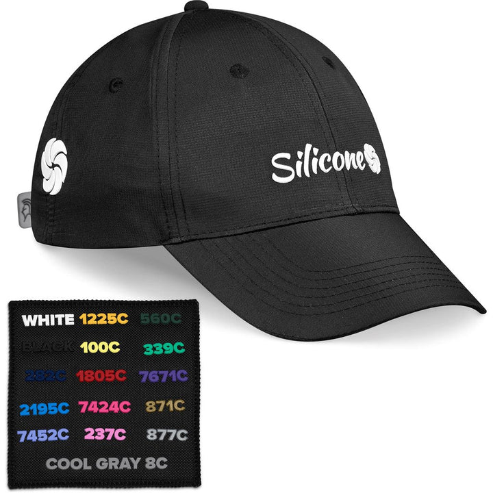 Pre-Branded Performance Cap Showcasing Silicone Branding
