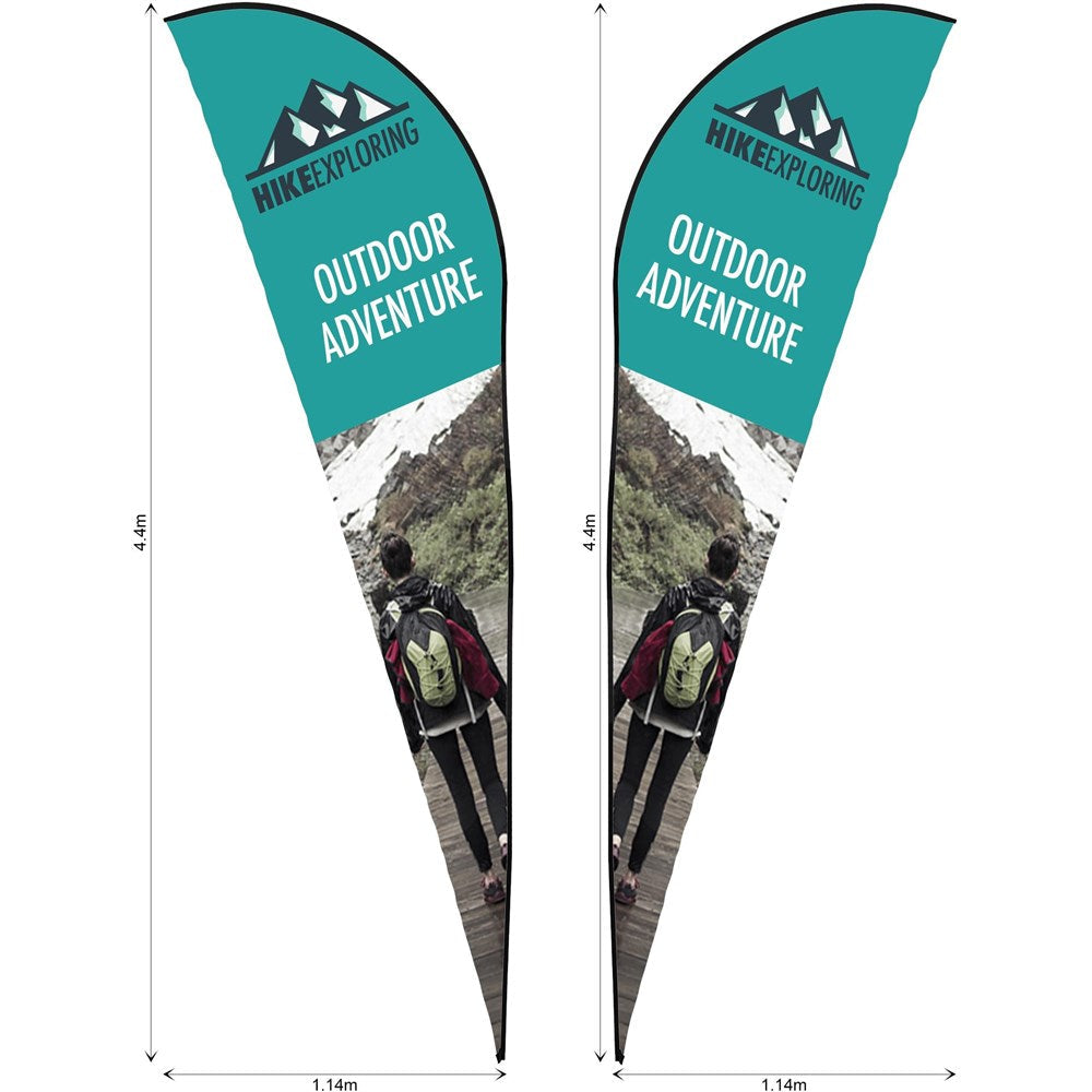 Legend 4m Sublimated Sharkfin Double-Sided Flying Banner Skin (Excludes Hardware)