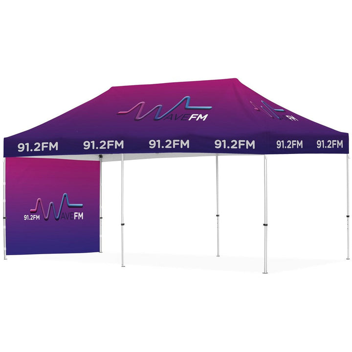 Ovation Sublimated Gazebo 6m X 3m - 1 Short Full-Wall Skin-6m x 3m Sublimated Gazebos-Banners and Flags-Gift Wrap Shop