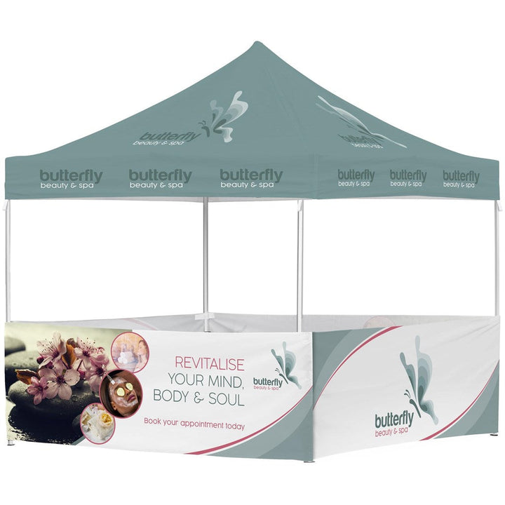 Ovation Sublimated Gazebo 3m X 3m - 4 Half-Wall Skins-3m x 3m Sublimated Gazebos-Banners and Flags-Gift Wrap Shop