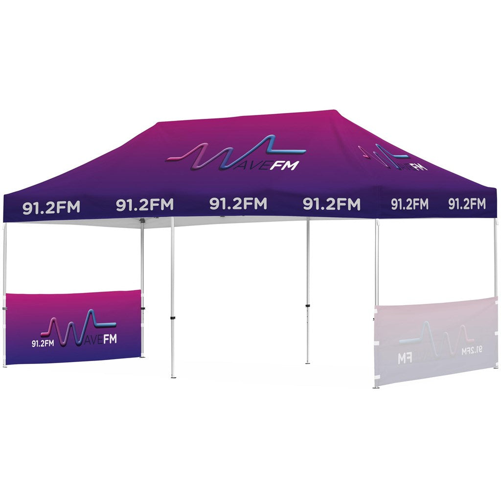 Ovation Sublimated Gazebo 6m X 3m - 2 Short Half-Wall Skins-6m x 3m Sublimated Gazebos-Banners and Flags-Gift Wrap Shop