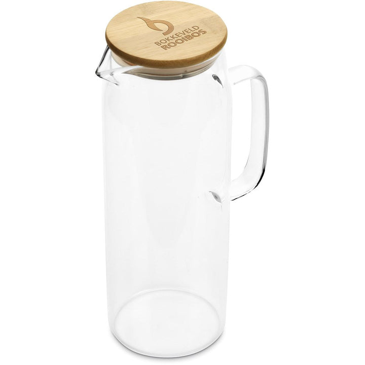 Okiyo Hamana Glass & Bamboo Water Jug - 1.5 Litre