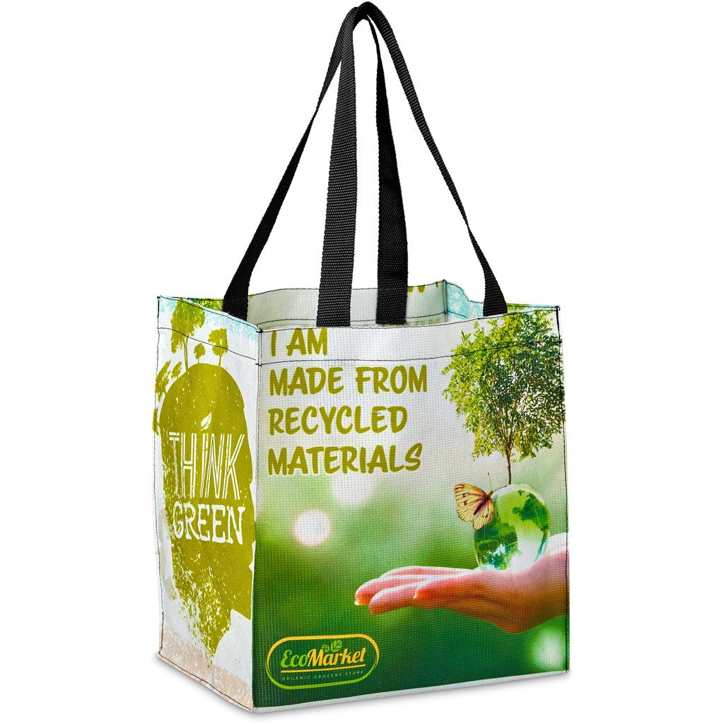 Pre-Printed Sample Hoppla Gateway RPET Stitch-Bond Shopper-Custom Shopper and Tote Bags-Corporste Gifts-Gift Wrap Shop