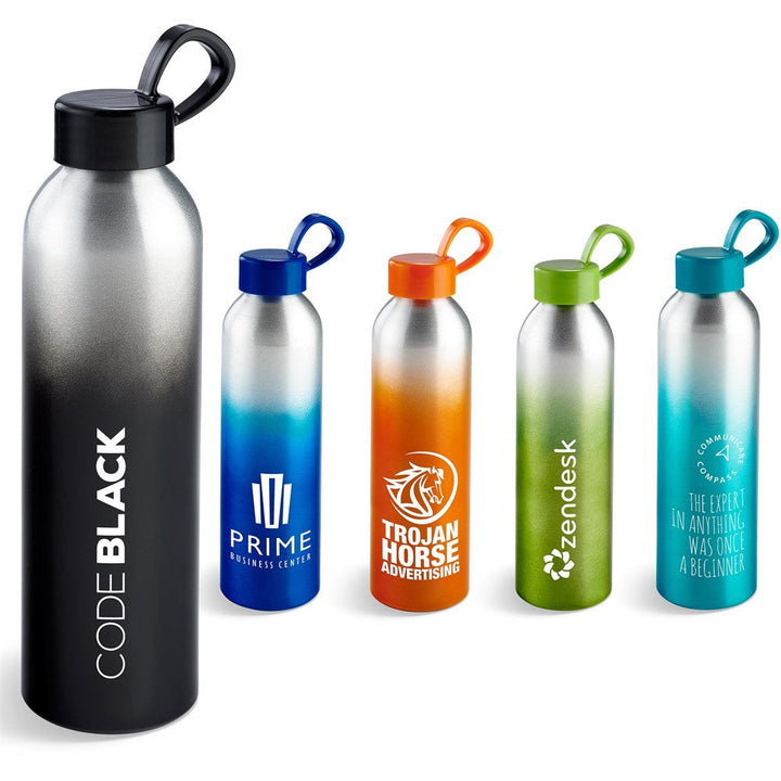 Altitude Island Aluminium Water Bottle - 650ml | Metal Drinkware | Custom branded promotional items | Giftwrap Shop