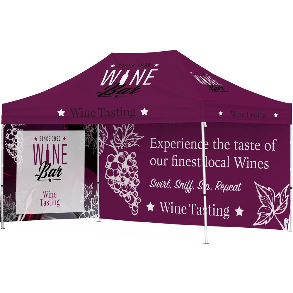 Ovation Sublimated Gazebo 4.5m X 3m - 1 Long Full-Wall Skin - 1 Short Full-Wall Skin-4.5m x 3m Sublimated Gazebos-Banners and Flags-Gift Wrap Shop
