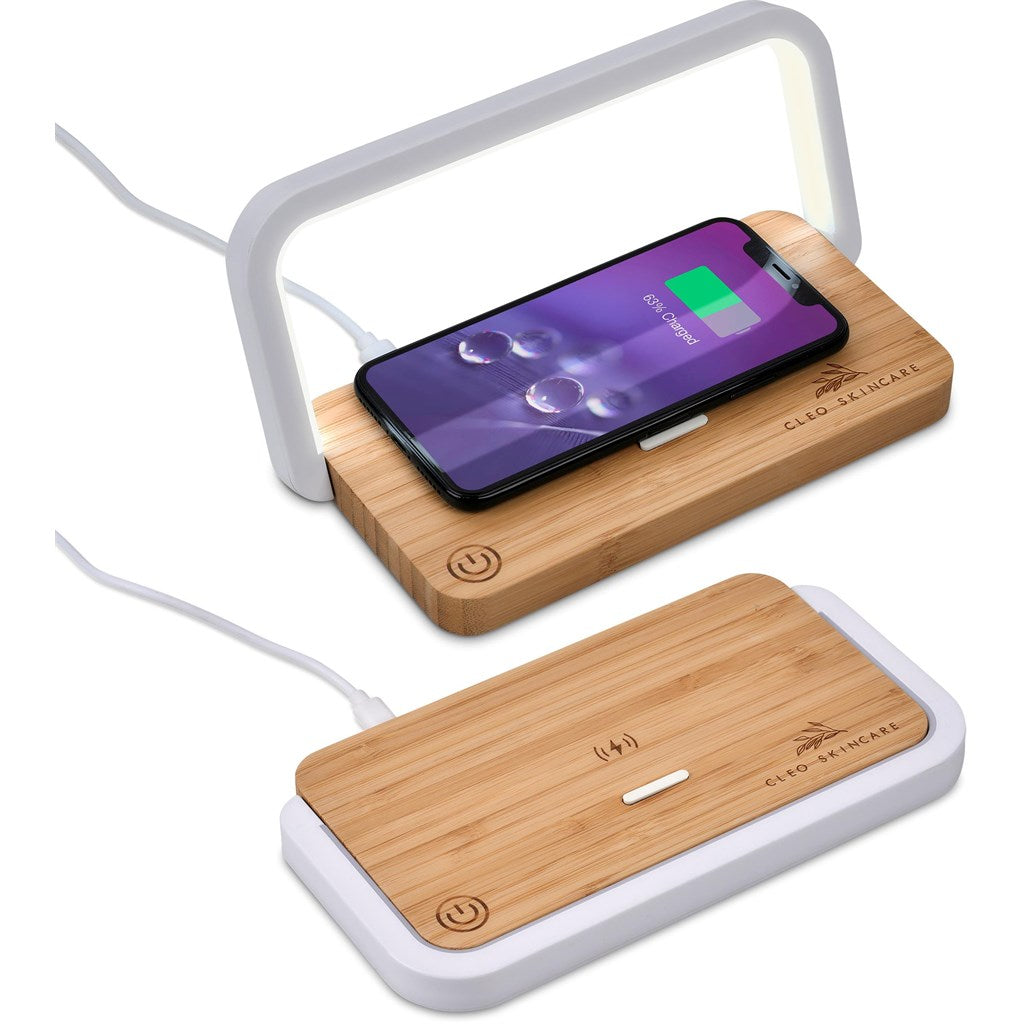 Okiyo Yoru Bamboo Wireless Charger & Night Light | Wireless Chargers | Giftwrap Shop