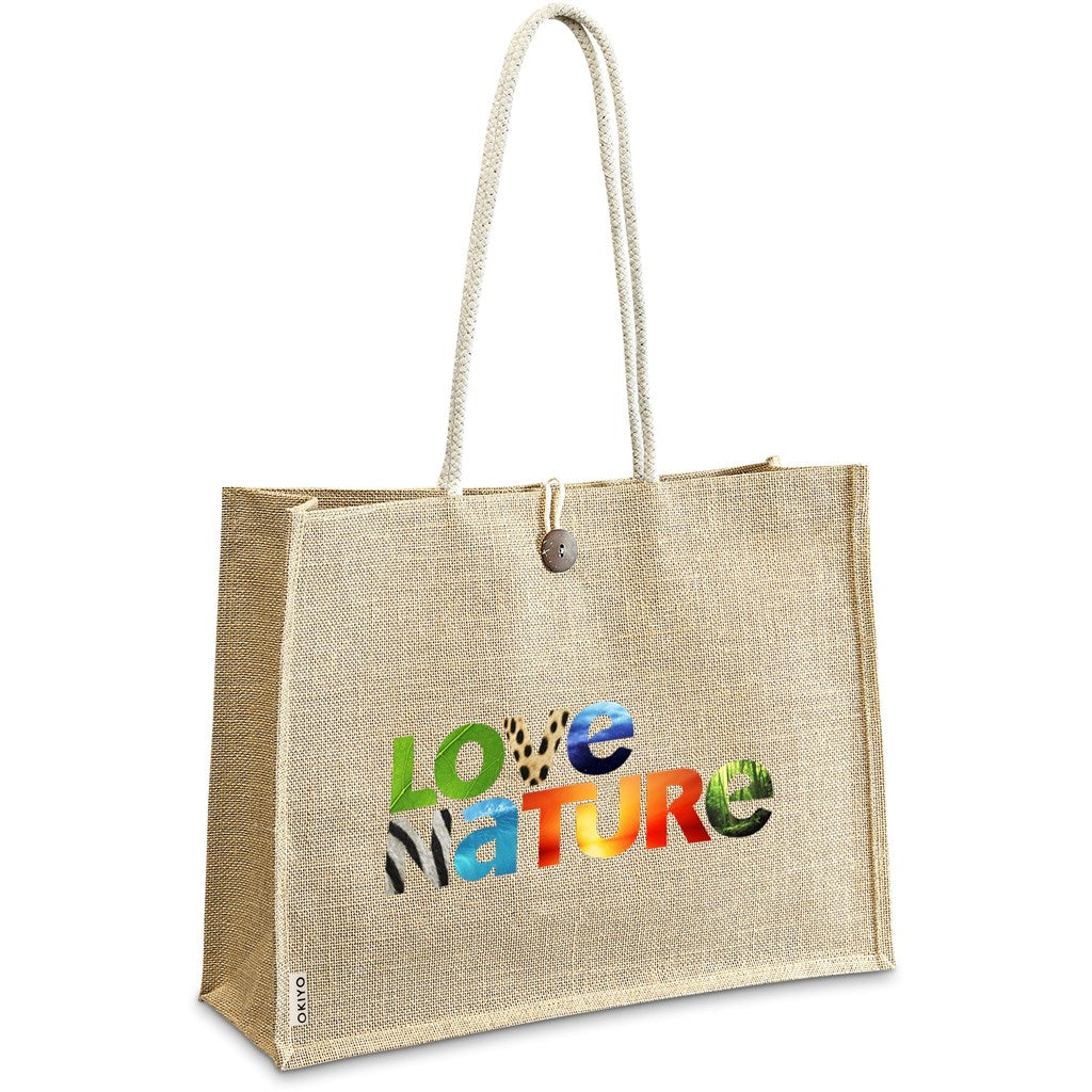 Okiyo Shinrin Jute Tote-Eco-Friendly Bags | Custom-branded & Personalised Bags | Giftwrap Shop