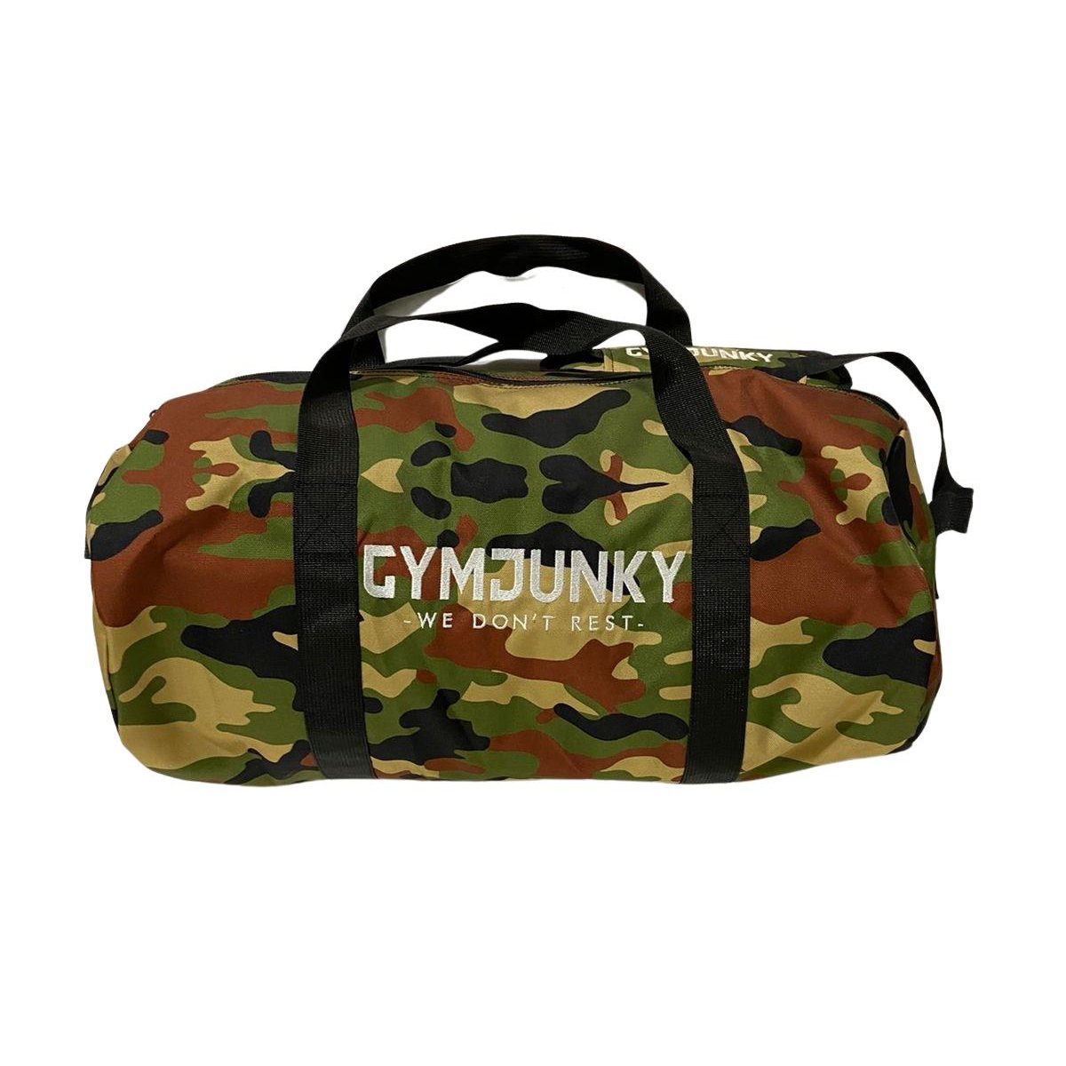 Gym Junky Camo Duffle Bag | Green Camo