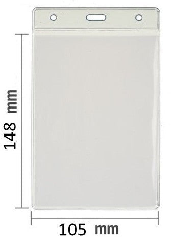 A6 Clear PVC Badge Pouches – Pack of 50