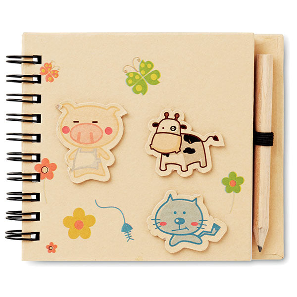 Kiddies Notepad & Pencil image