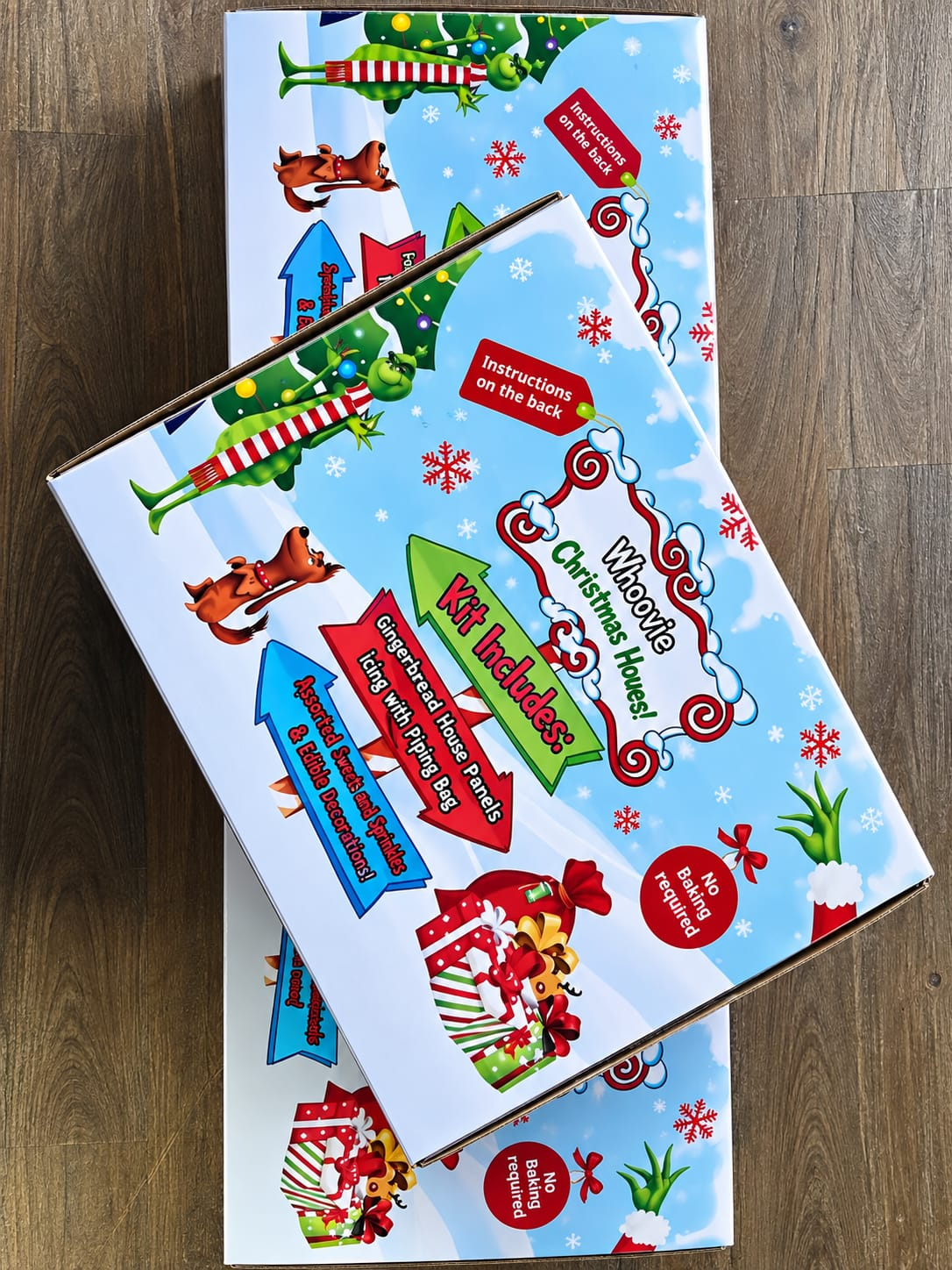 grinch box – Christmas biscuit house decorating kit