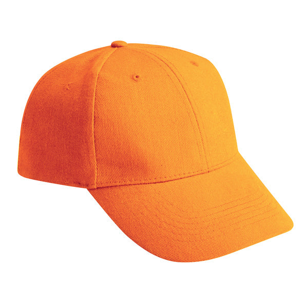 6 Panel Heavy Brush-Plain Orange Cap | Plain Caps For Sale in Pretoria​
