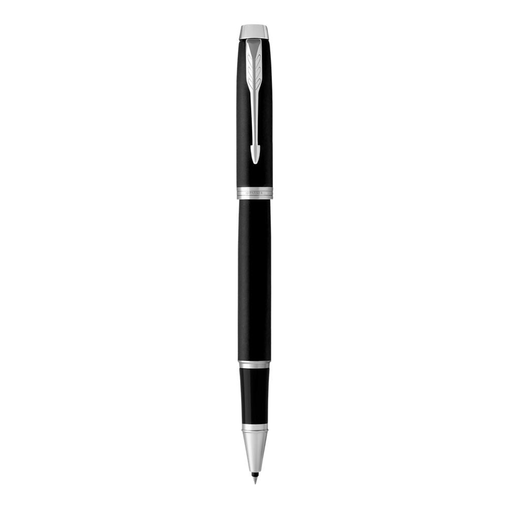 Parker IM Rollerball Pen Fine Nib Black Ink - Matte Black Chrome Trim
