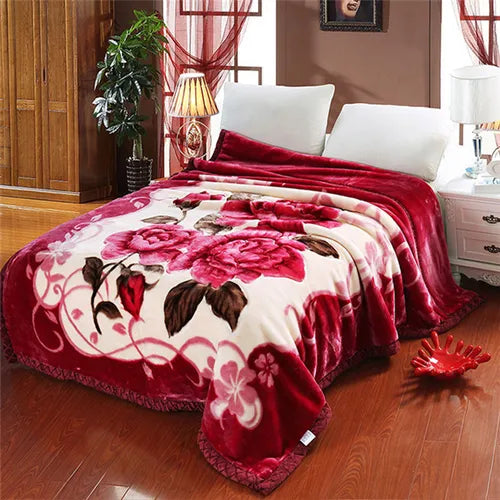1 Ply Super Soft Double Mink Thick Warm Bed Blanket