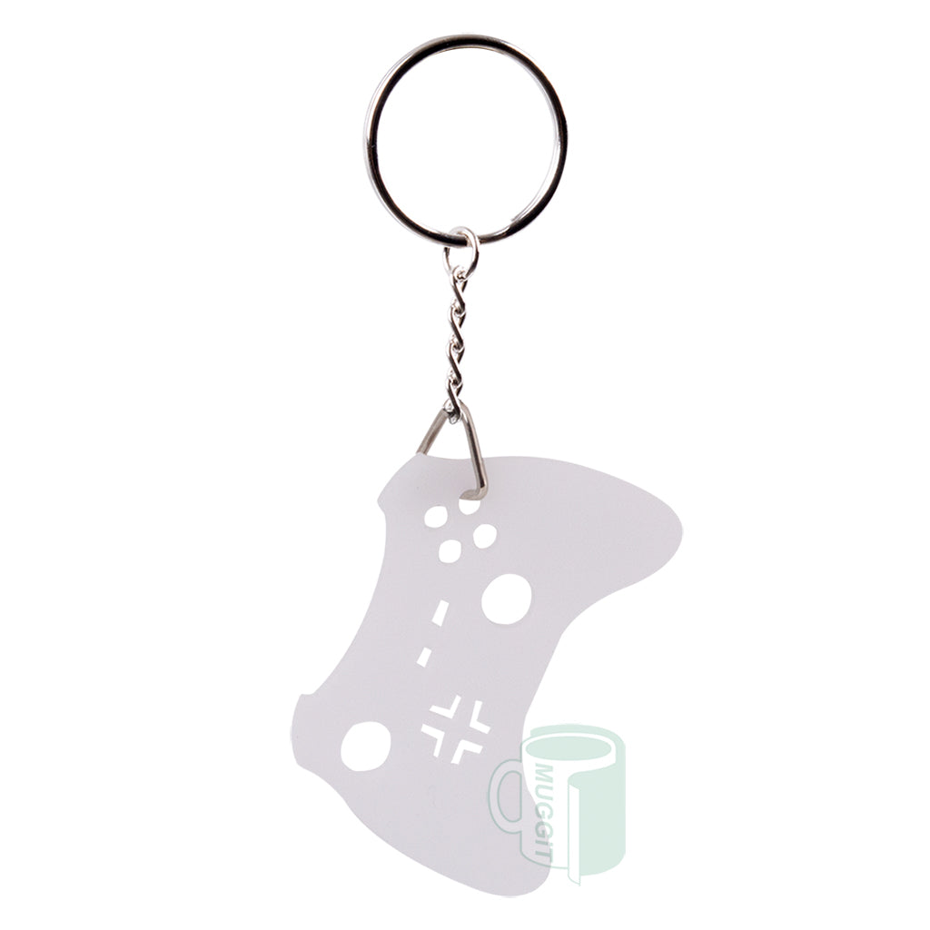 White 3mm Sublimer Keyrings - product view 13