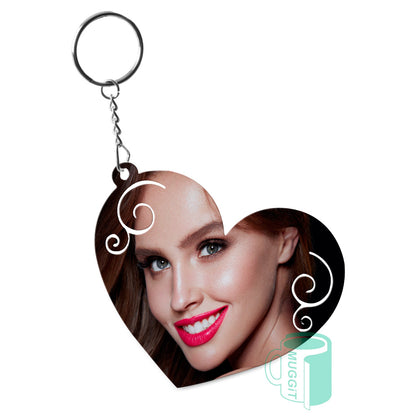 White 3mm Sublimer Keyrings - product view 4
