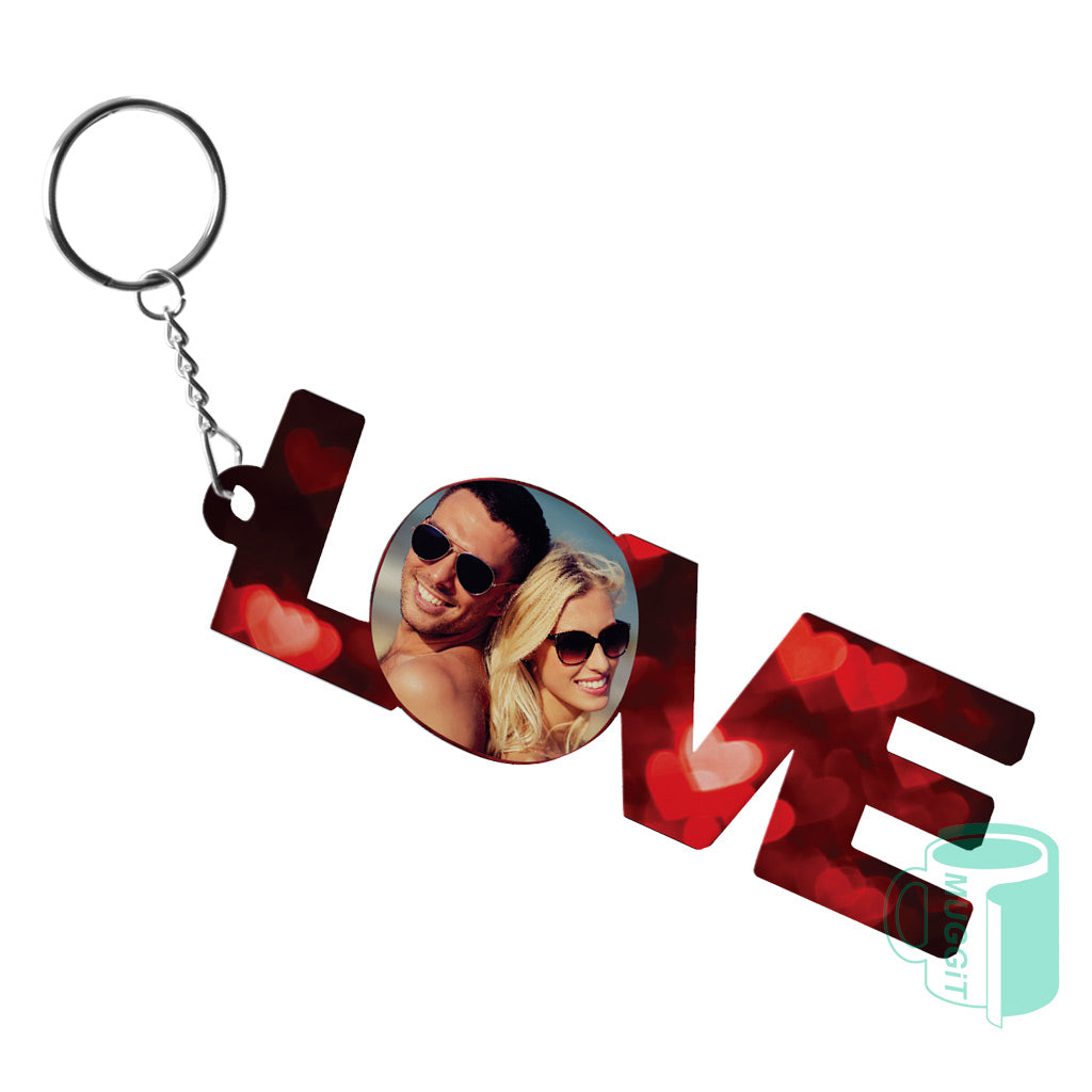 White 3mm Sublimer Keyrings - product view 6